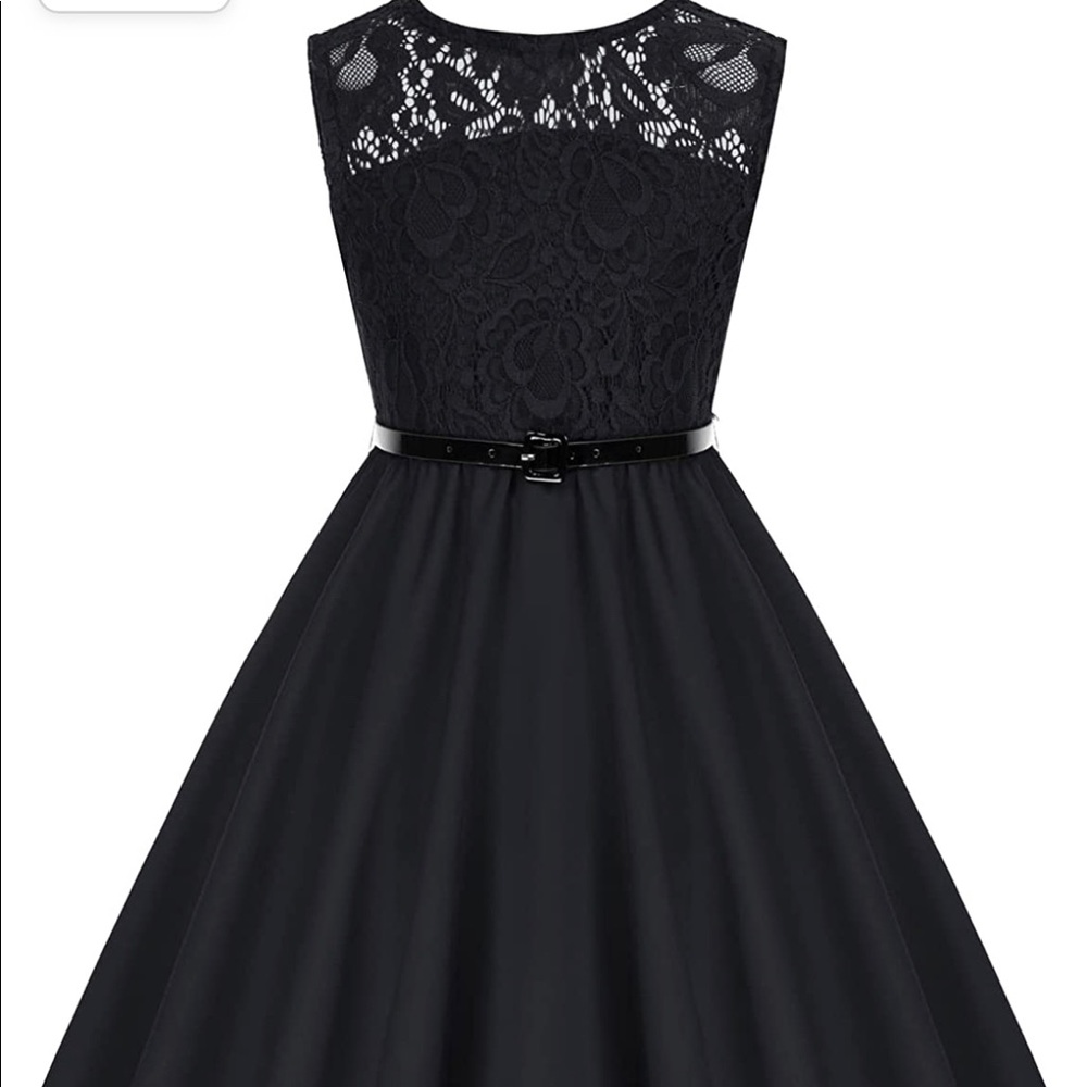 NWT Kate Kasin Girls 10 black formal party dress